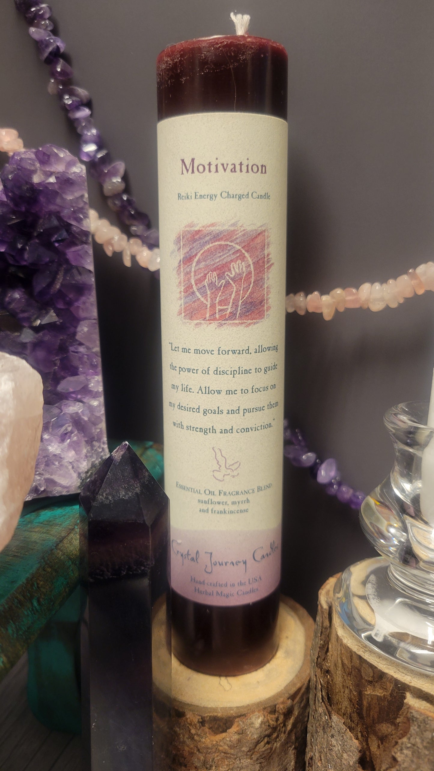 Motivation Crystal Journey Pillar