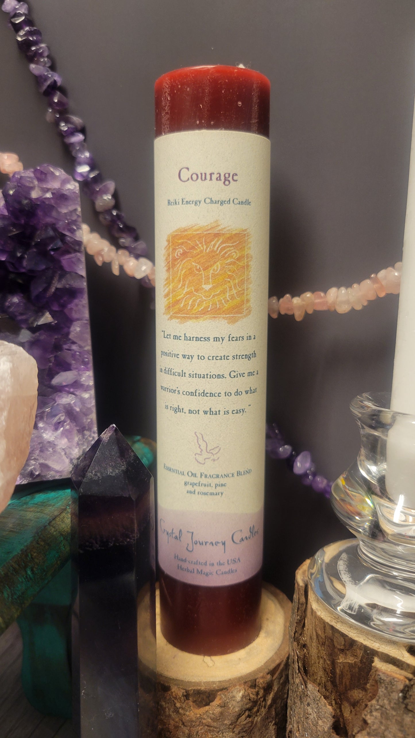 Courage Crystal Journey Pillar