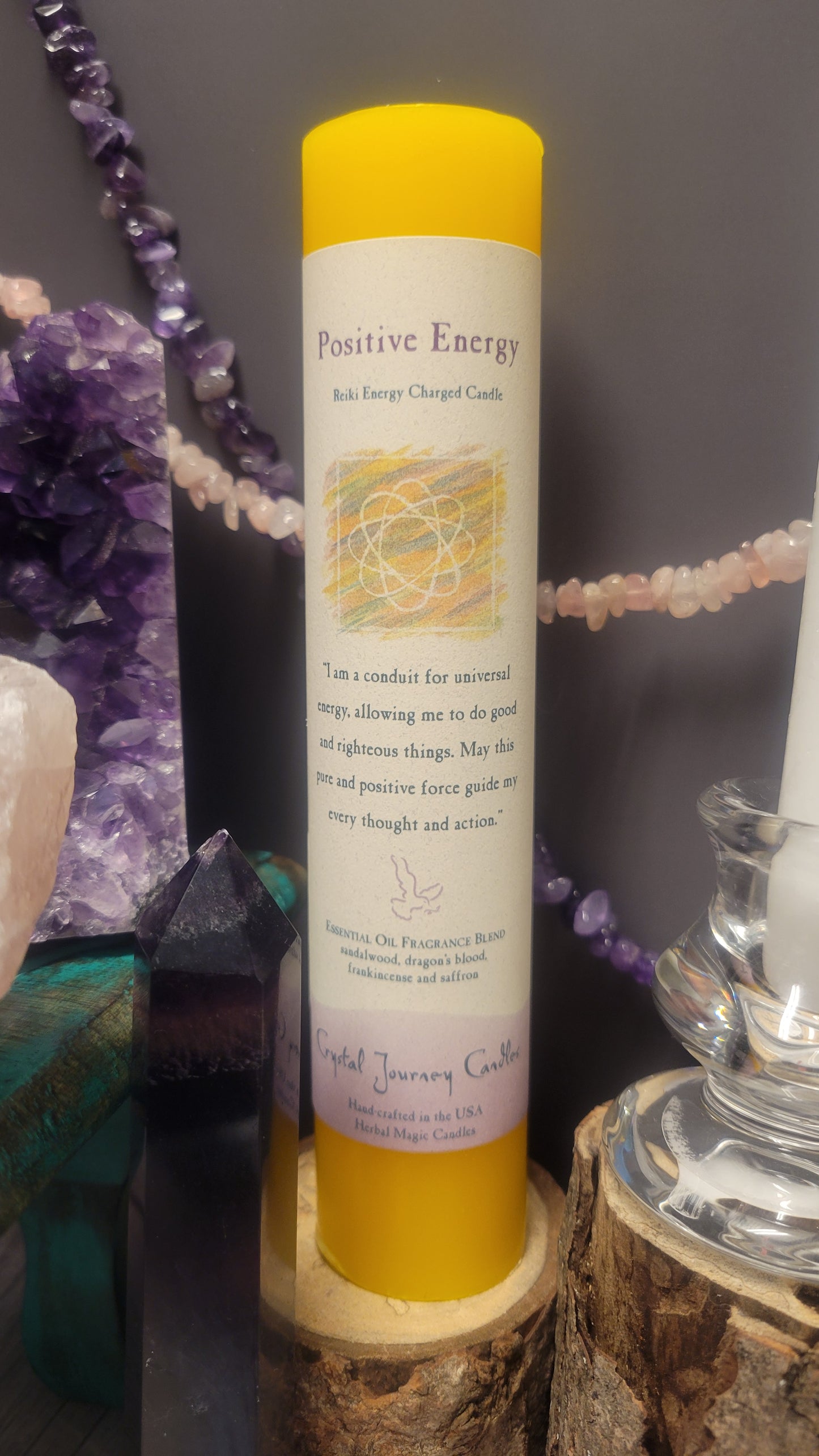 Positive Energy Crystal Journey Pillar