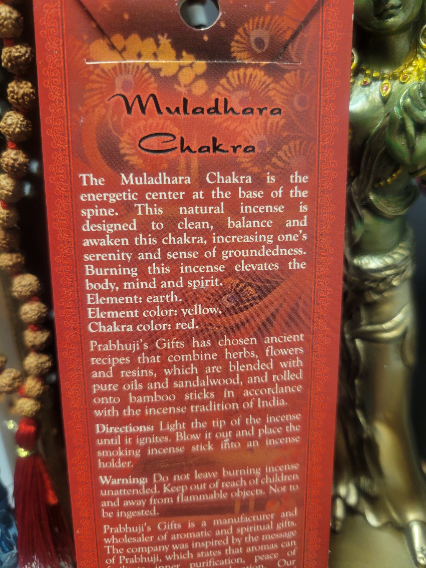 Muladhara (Root) - Grounding & Serenity Prabhuji's Gifts Incense
