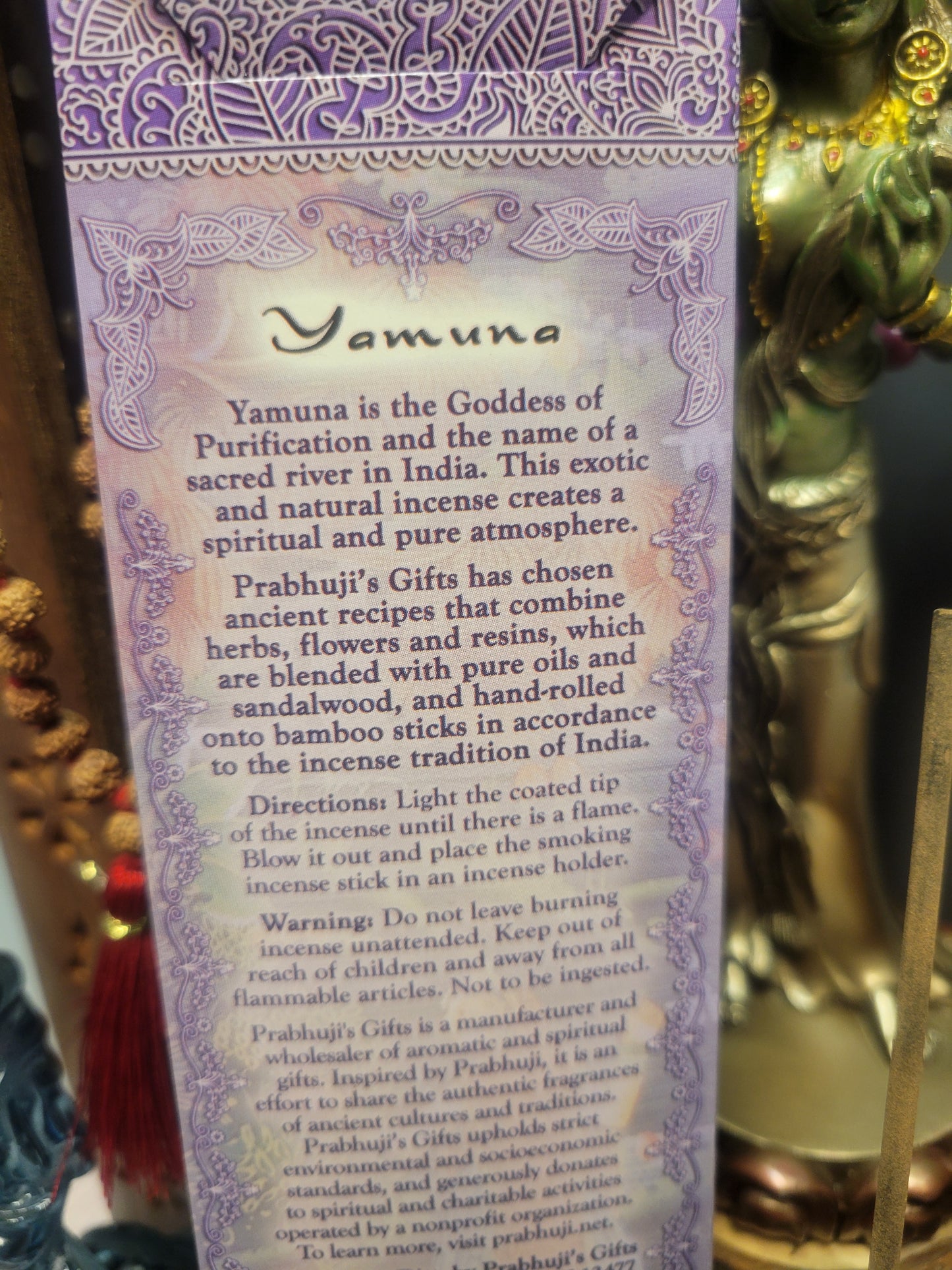 Yamuna - Vanilla, Copal & Amber Prabhuji's Gifts Incense