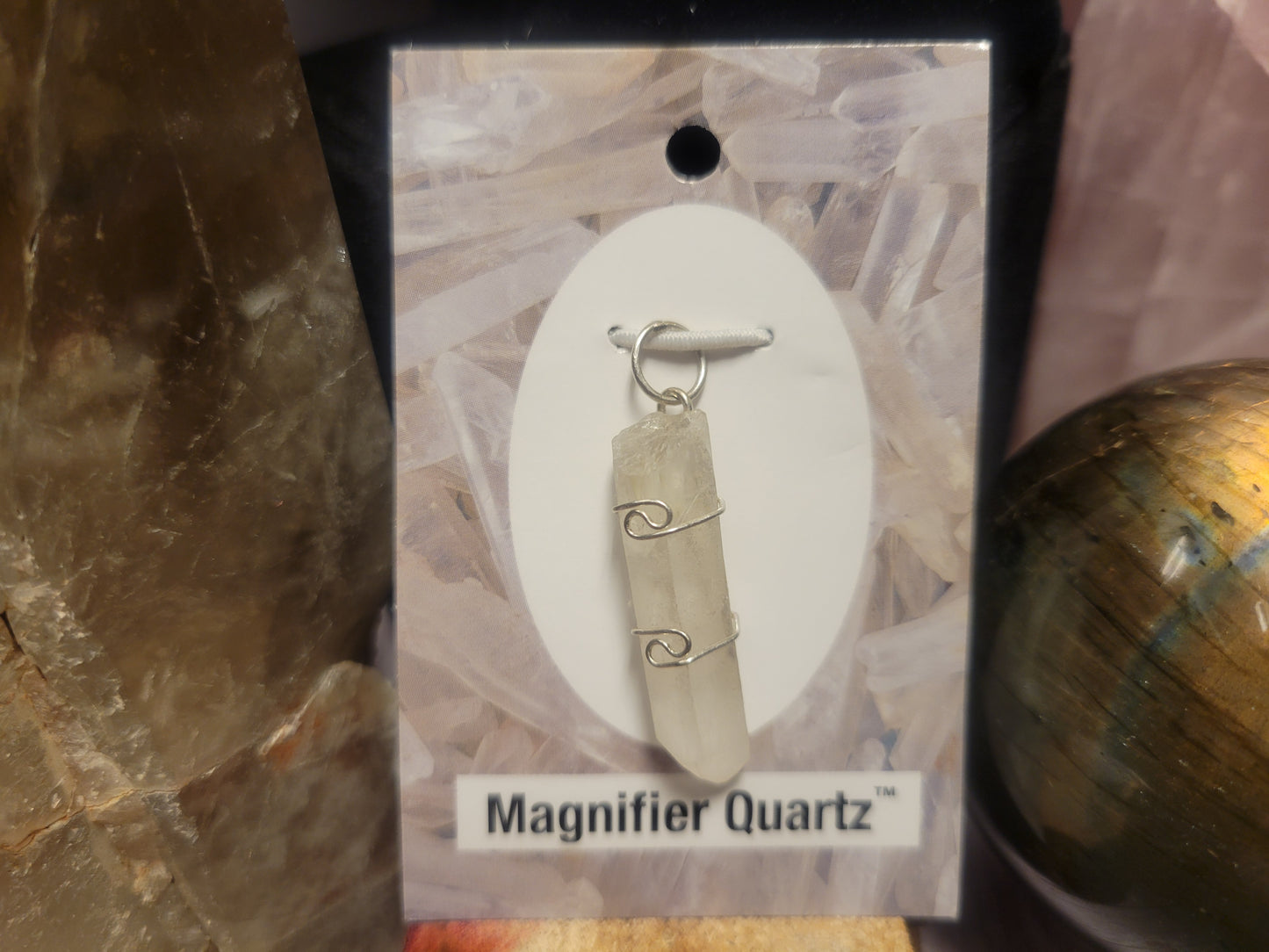 Magnifier Quartz Heaven & Earth Pendant