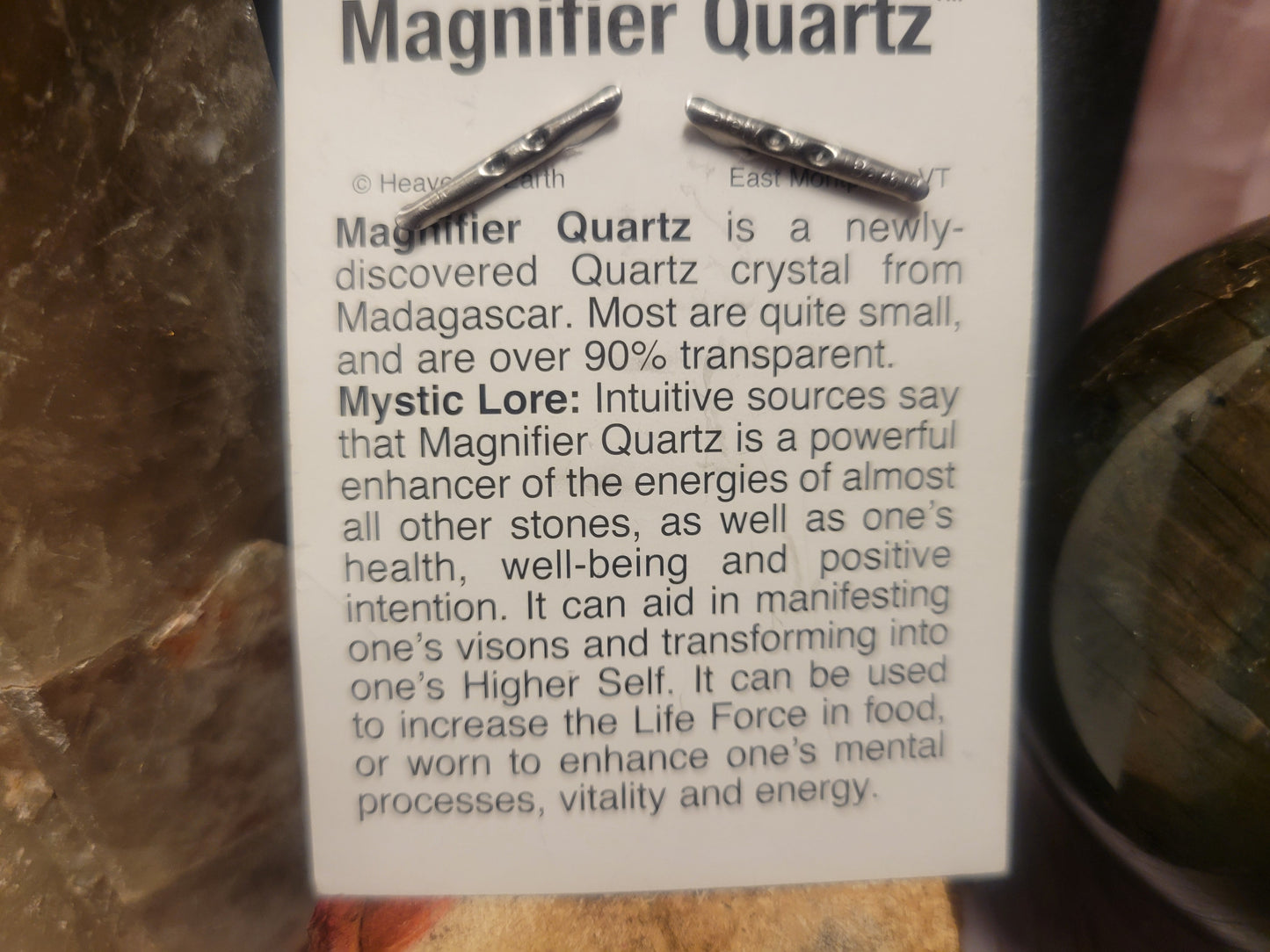 Magnifier Quartz Heaven & Earth Pendant