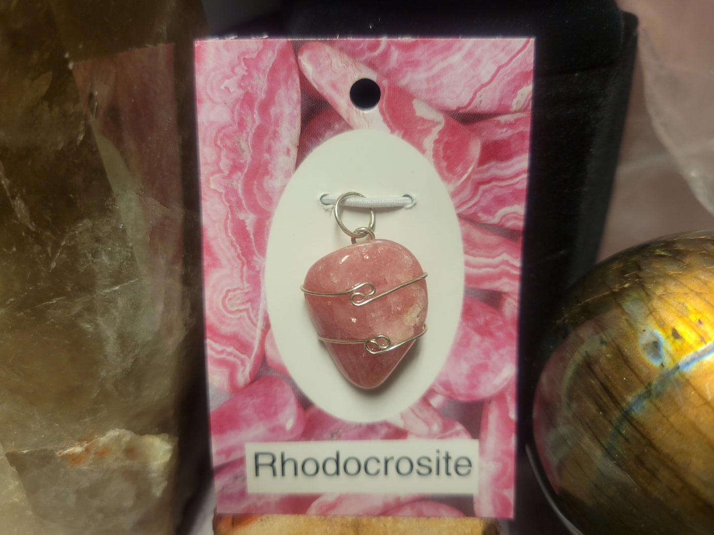 Rhodochrosite Heaven & Earth Pendant