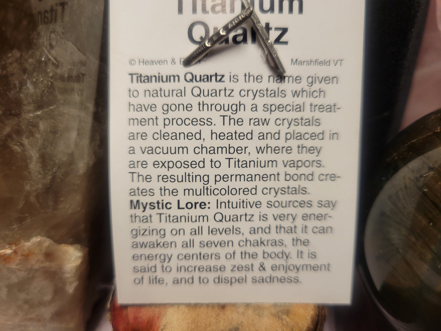 Titanium Aura Quartz Heaven & Earth Pendant