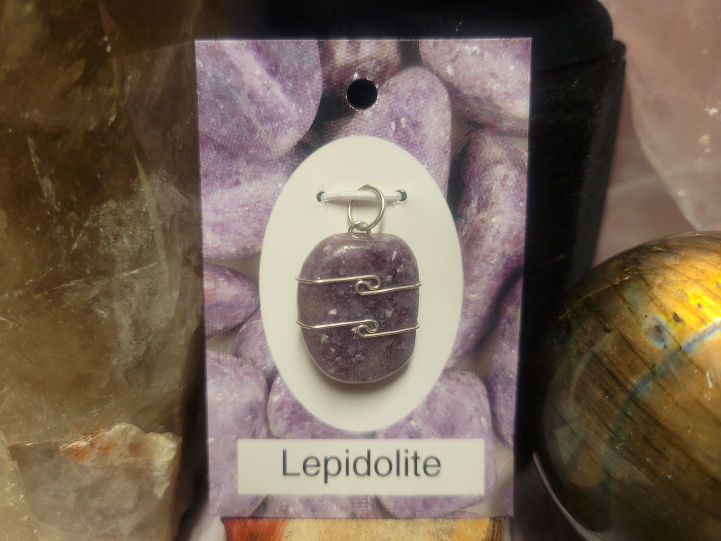 Lepidolite Heaven & Earth Pendant