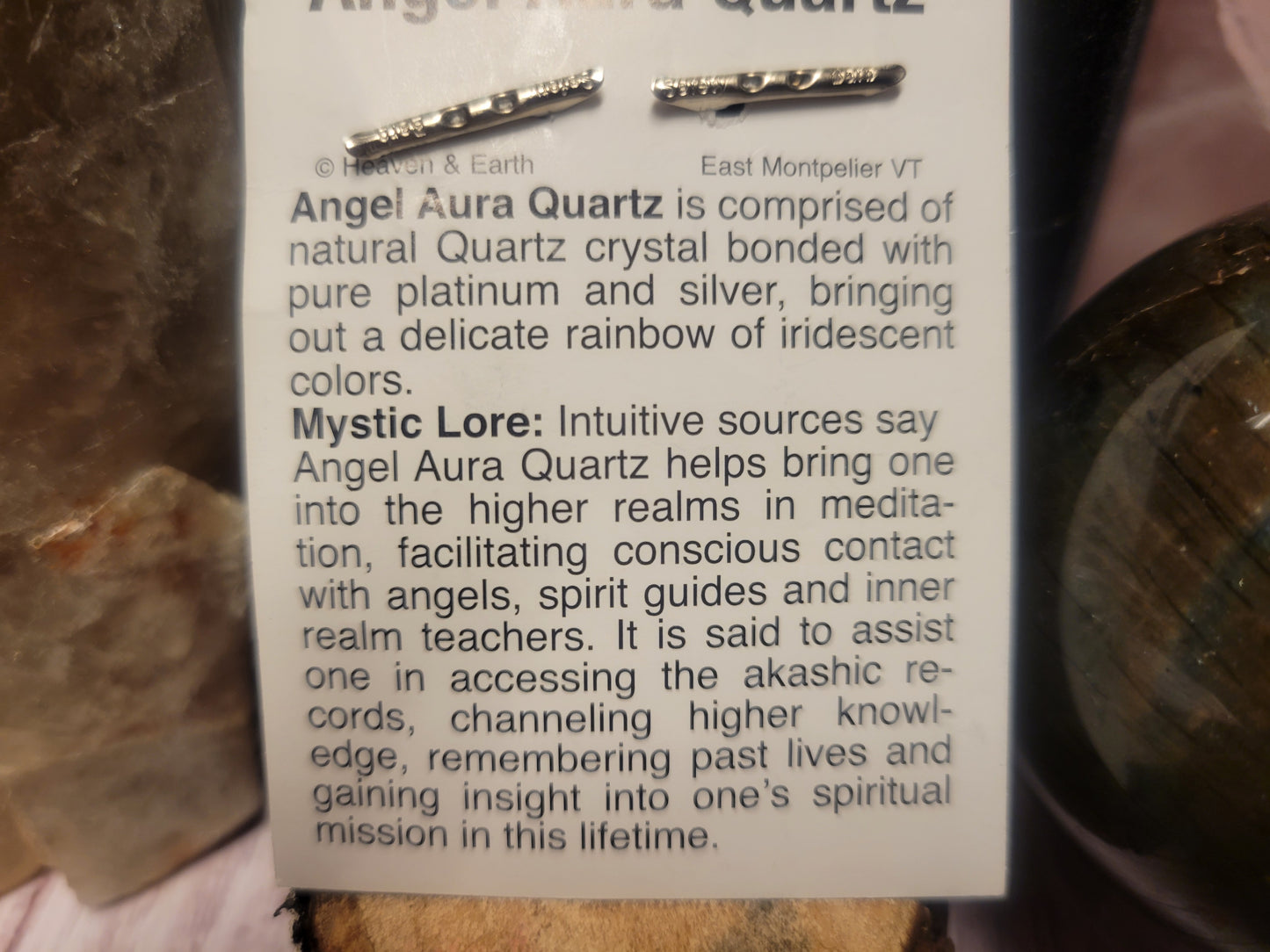 Angel Aura Quartz Heaven & Earth Pendant