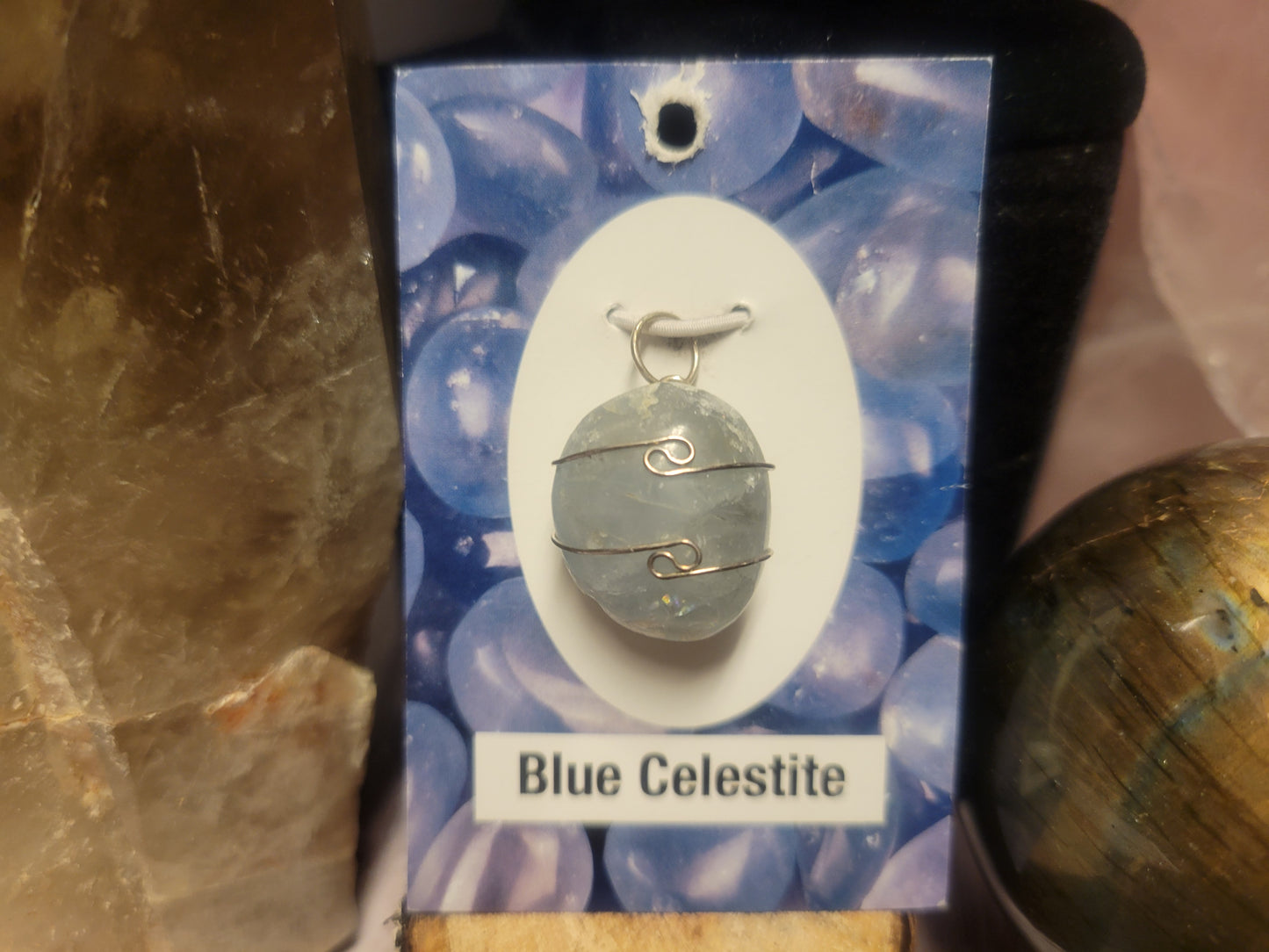 Celestite Heaven & Earth Pendant