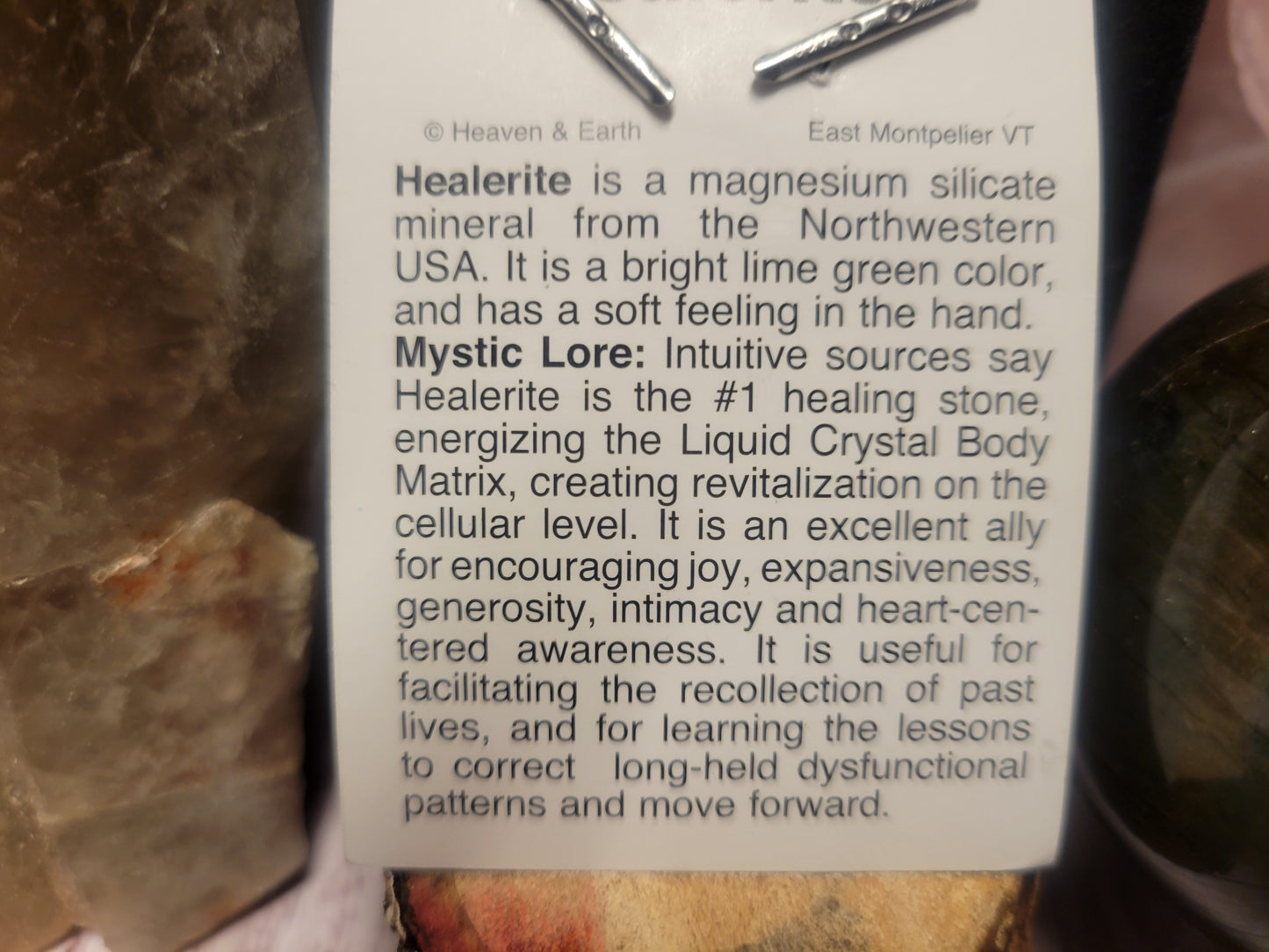 Healerite Spiral Heaven & Earth Pendant