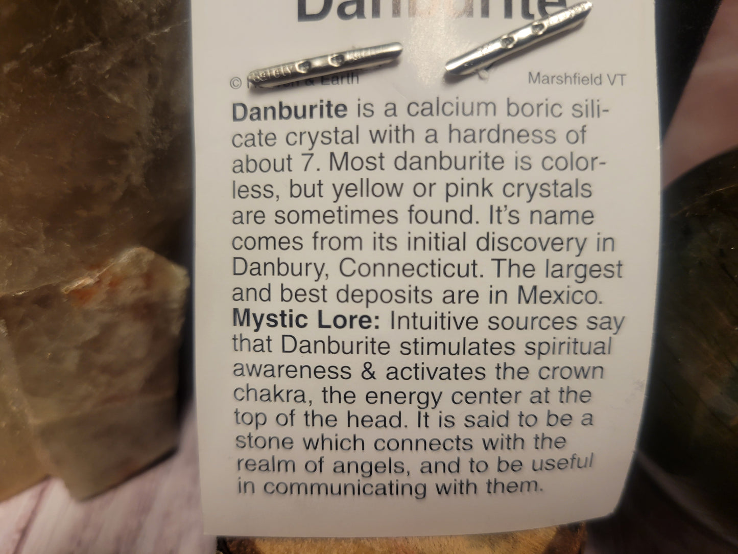 Danburite Heaven & Earth Pendant