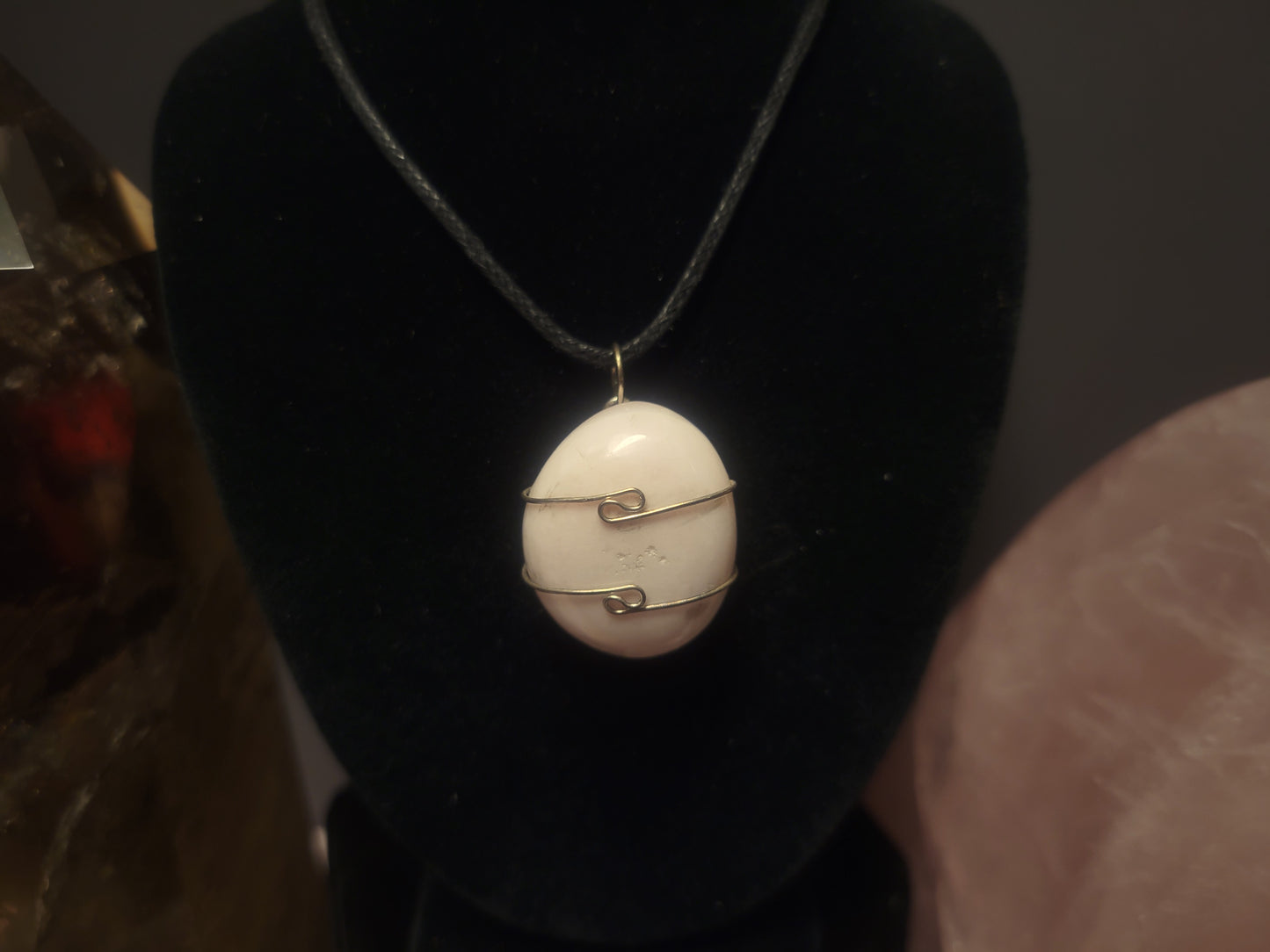 Pink Calcite Heaven & Earth Pendant