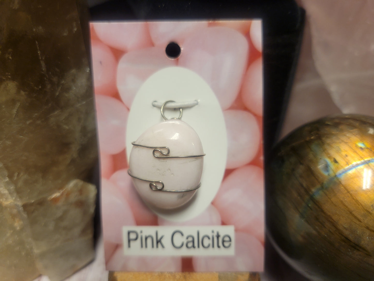 Pink Calcite Heaven & Earth Pendant