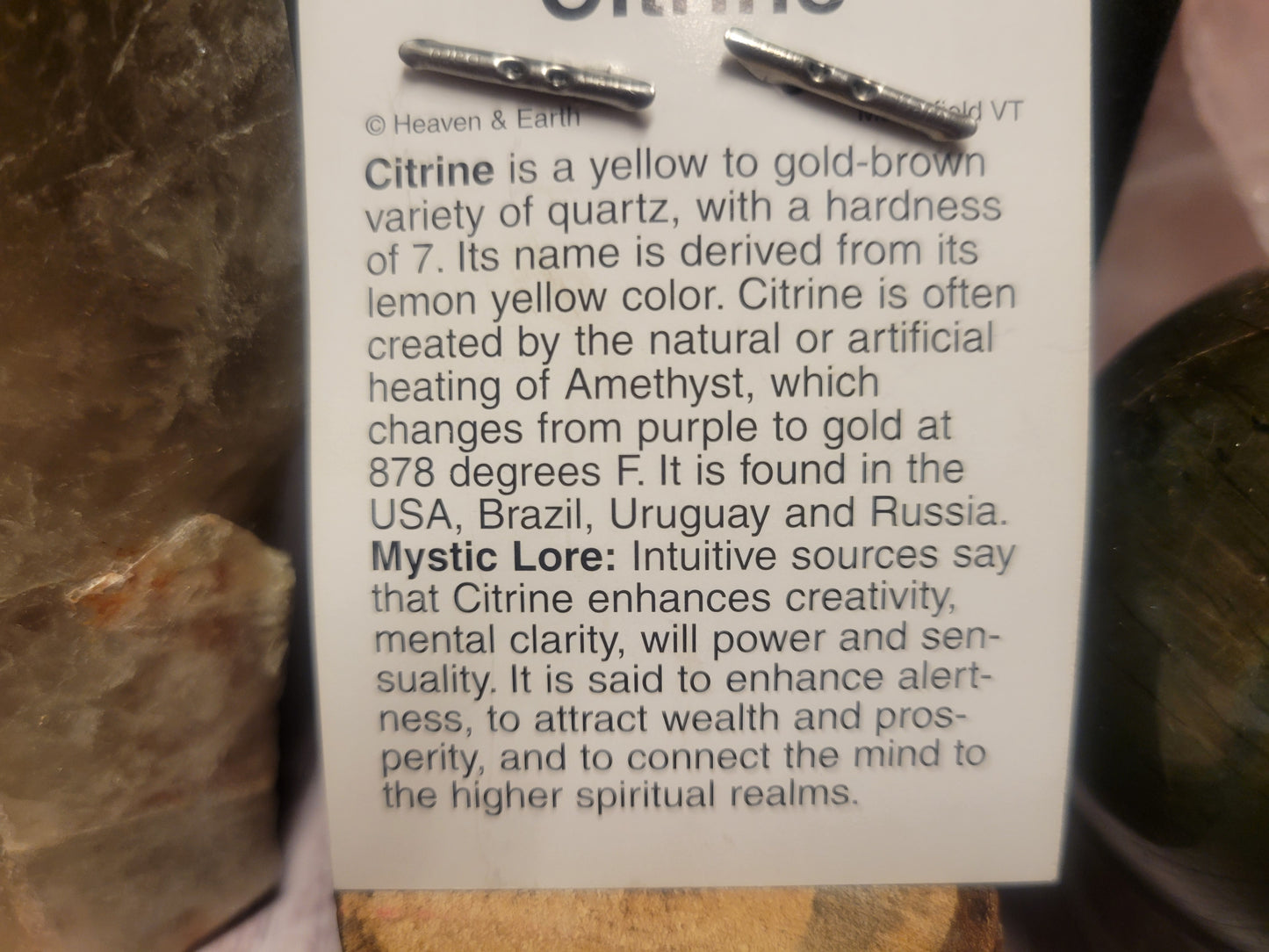 Citrine Heaven & Earth Pendant