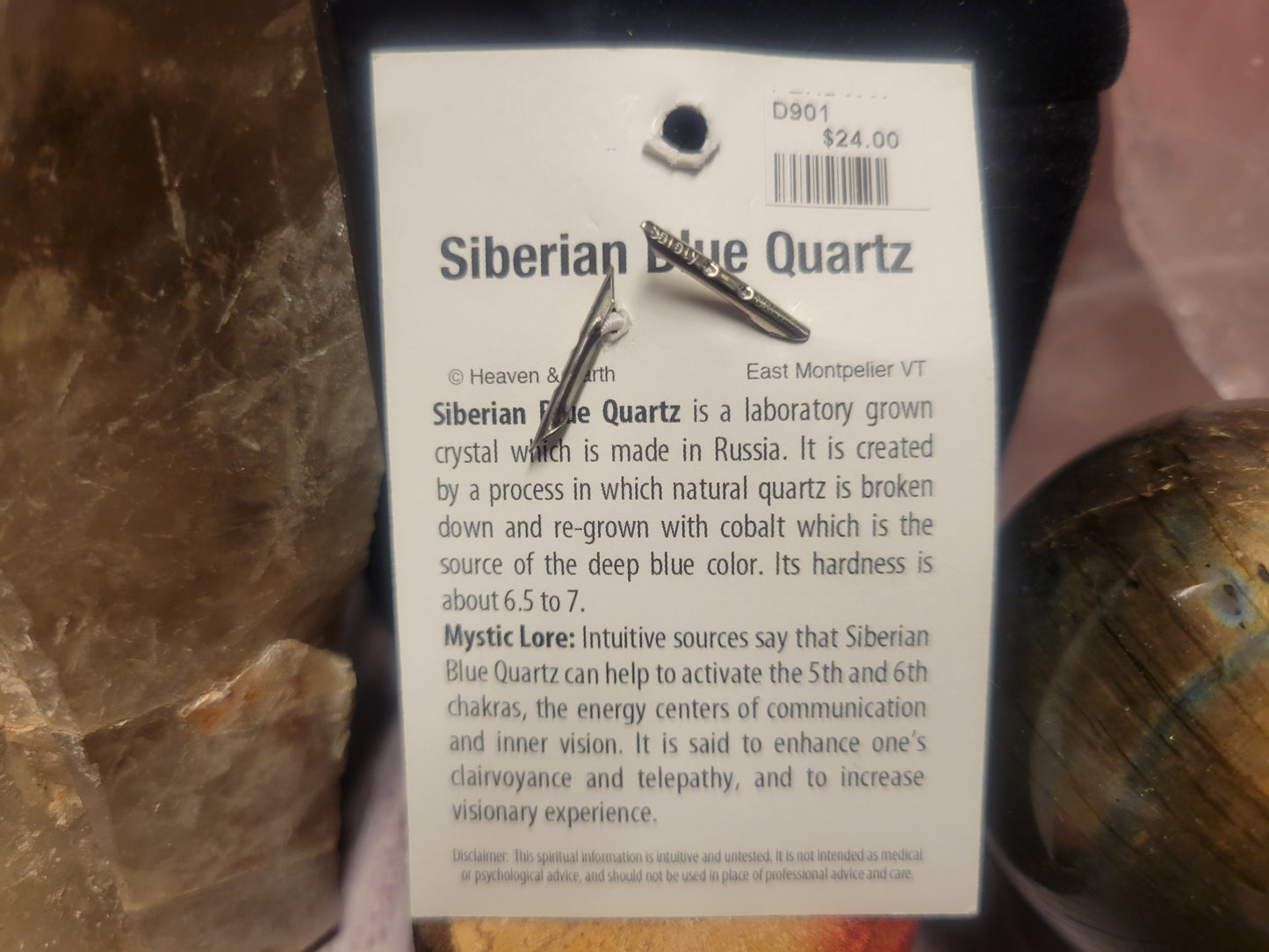 Siberian Blue Quartz Heaven & Earth Pendant