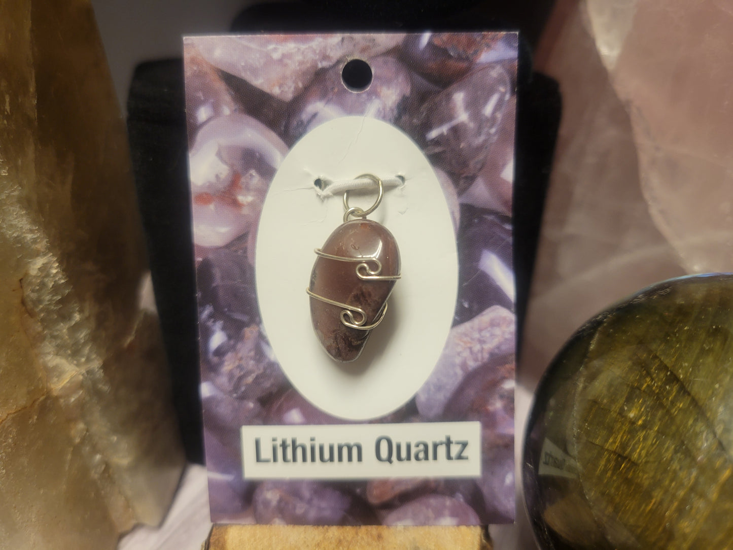 Lithium Quartz Heaven & Earth Pendant