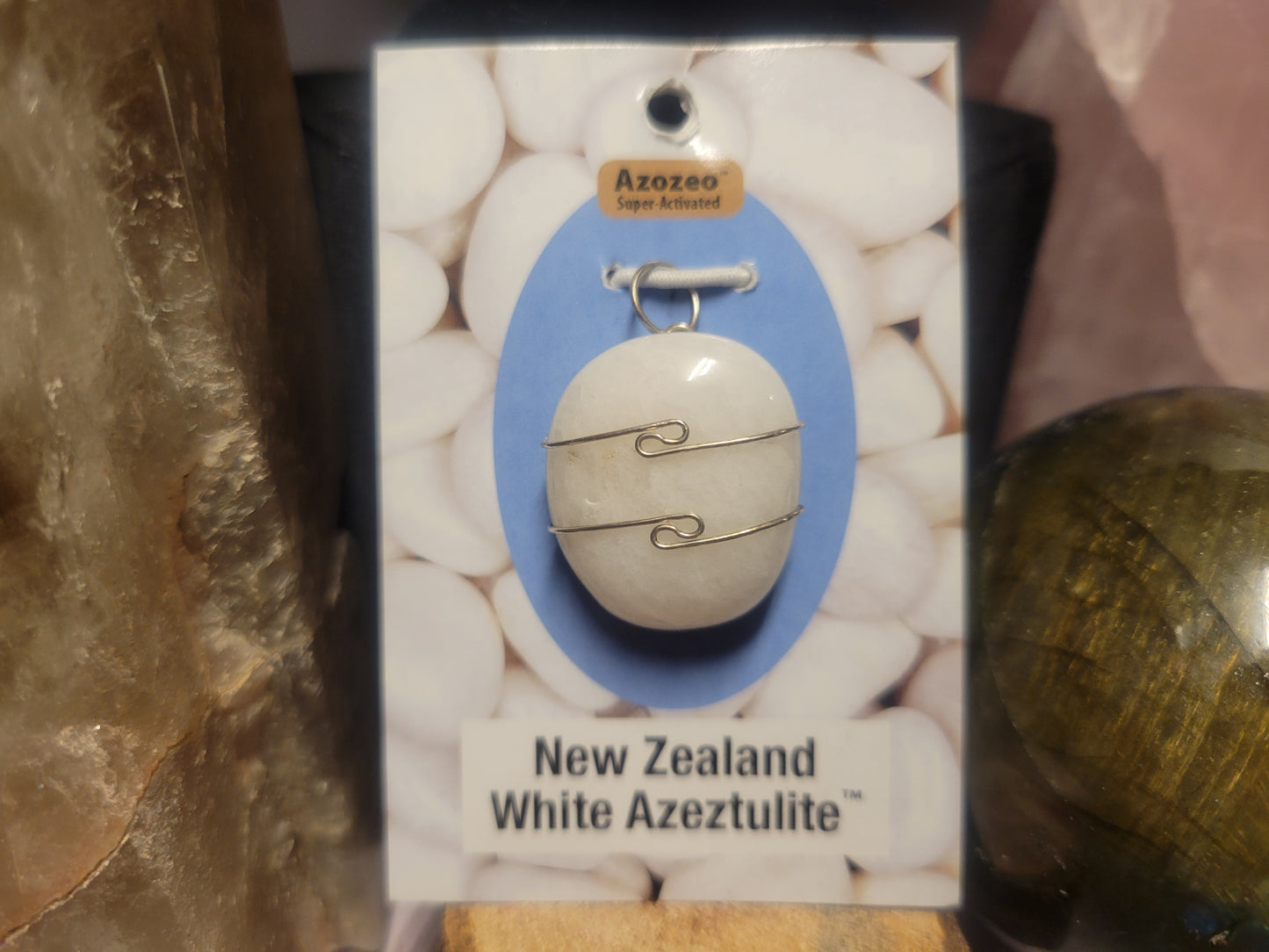 White Azeztulite Heaven & Earth Pendant
