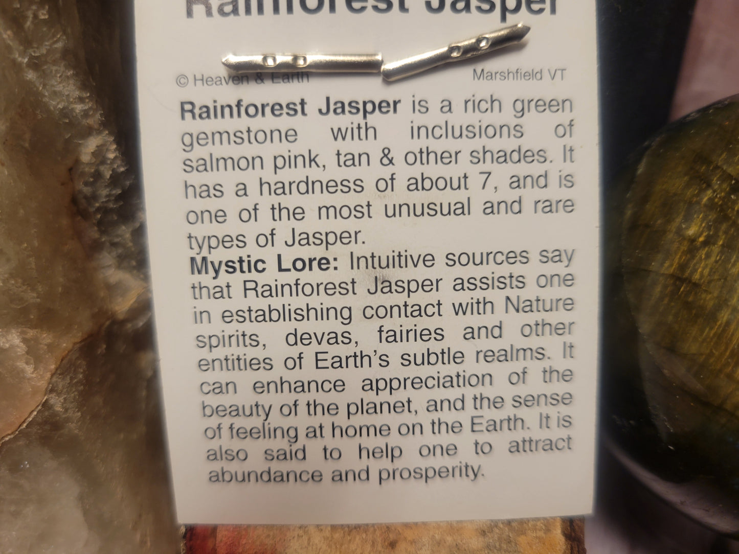 Rainforest Jasper Heaven & Earth Pendant