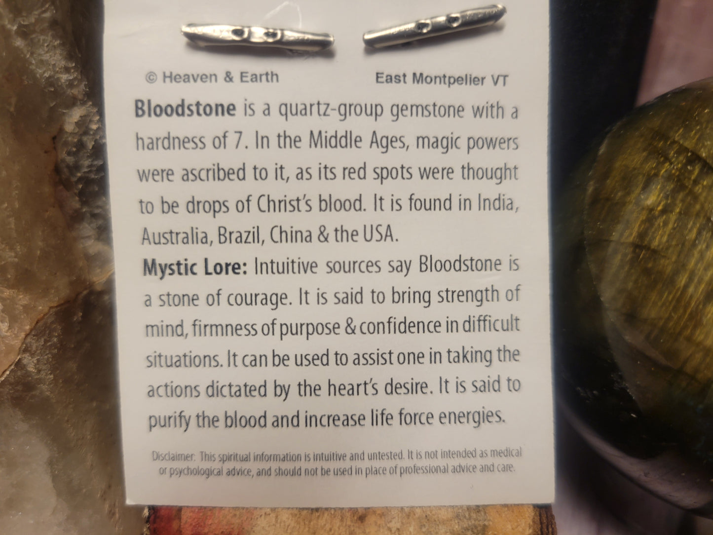 Bloodstone Heaven & Earth Pendant
