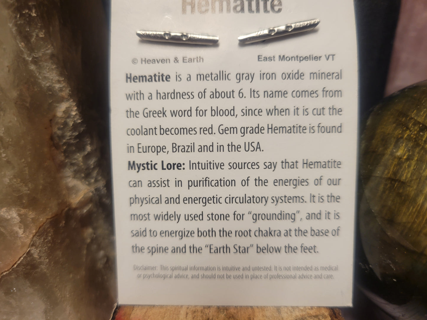 Hematite Heaven & Earth Pendant