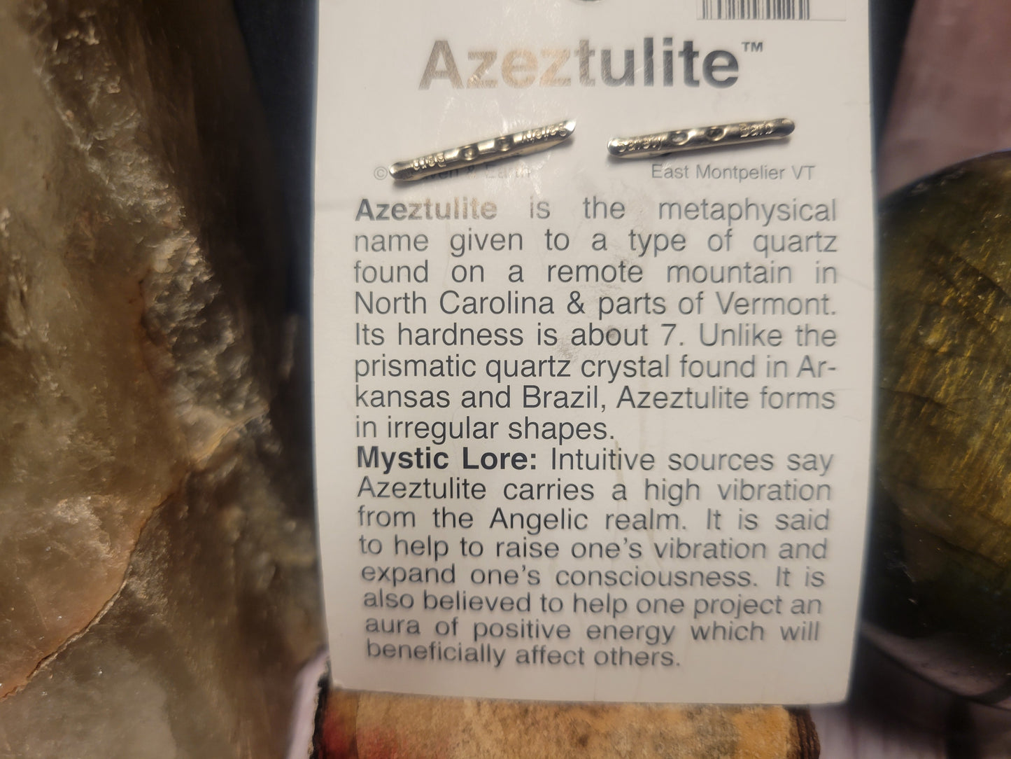 Azeztulite Spiral Heaven & Earth Pendant