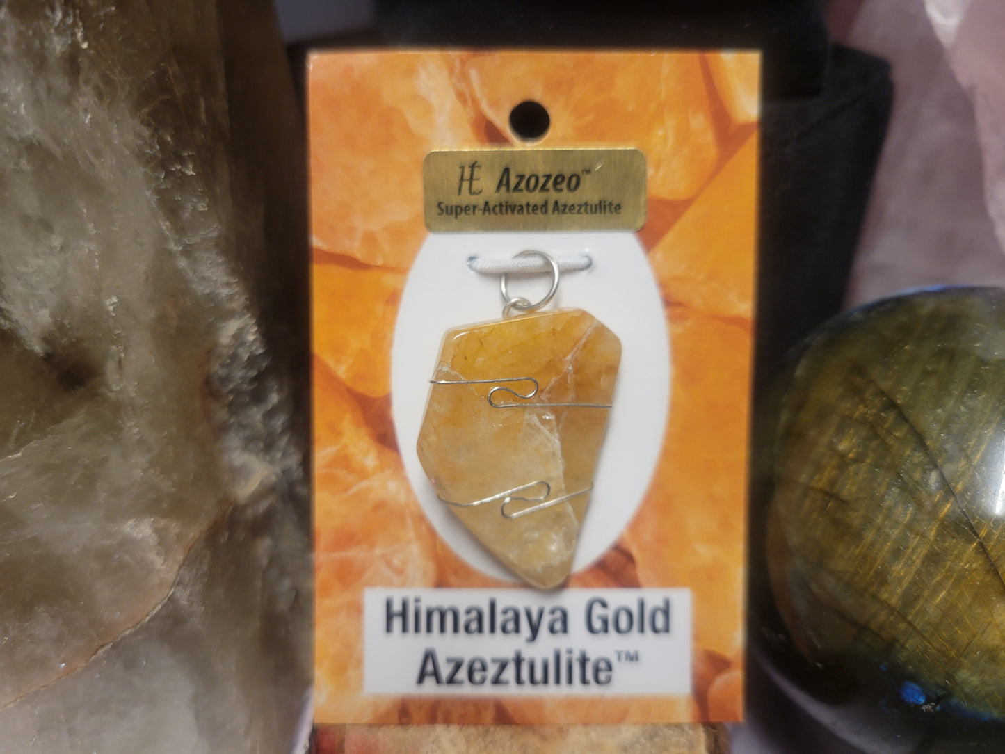 Himalayan Gold Azeztulite Heaven & Earth Pendant