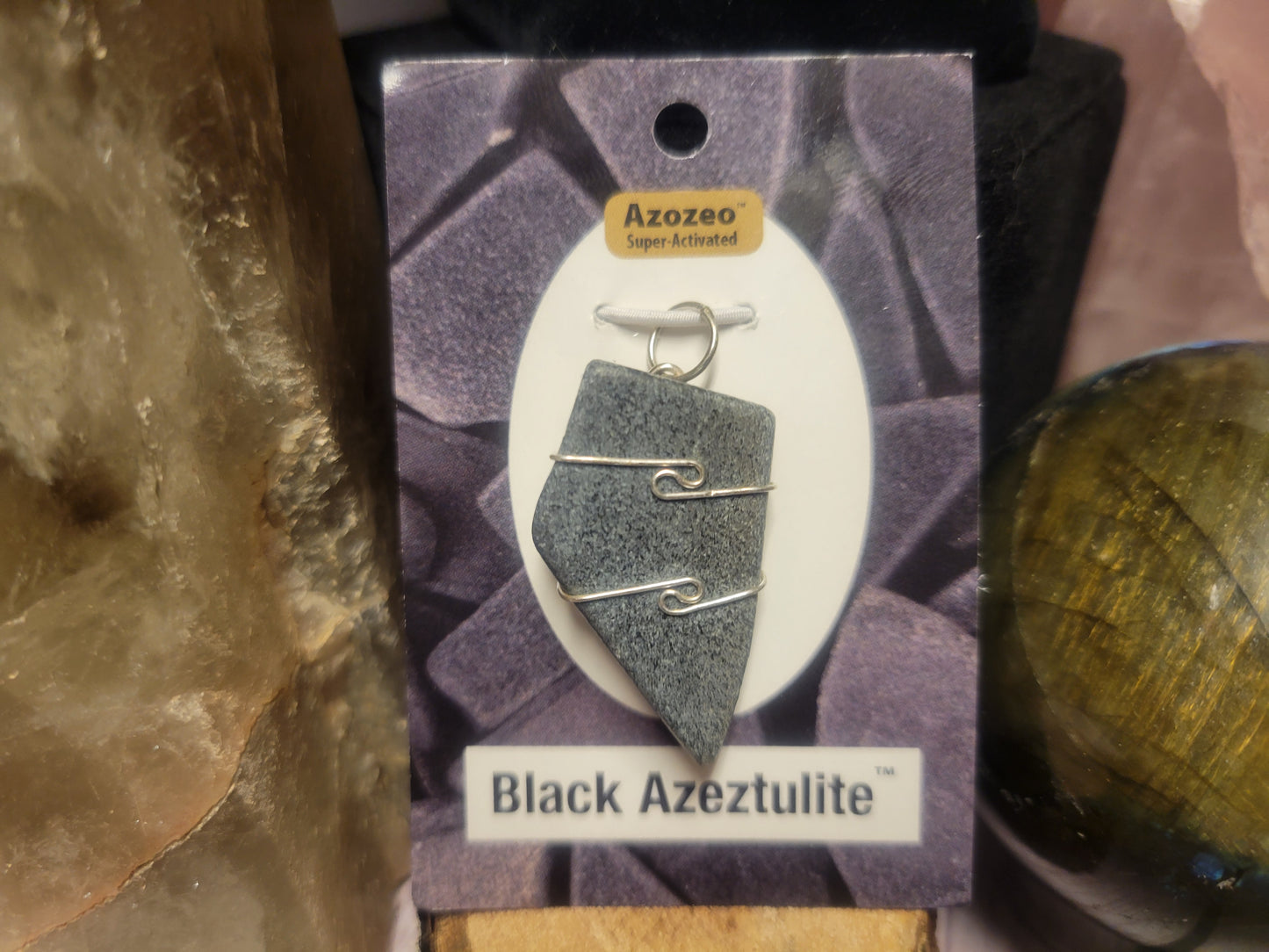 Black Azeztulite Heaven & Earth Pendant