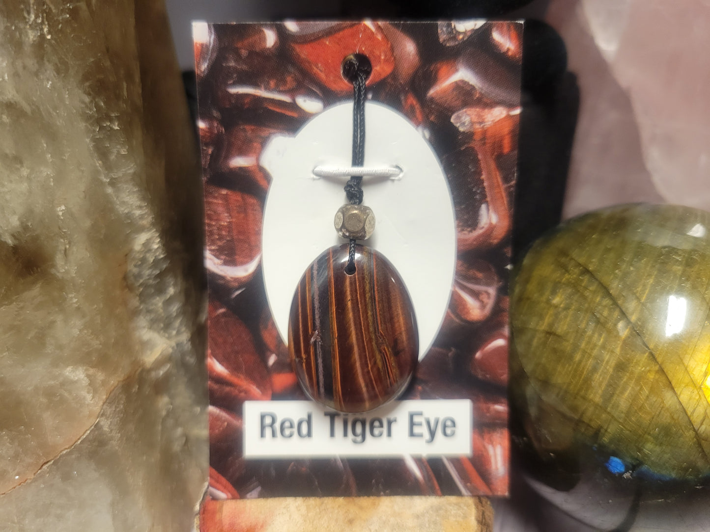 Red Tiger Eye (Round) Heaven & Earth Pendant