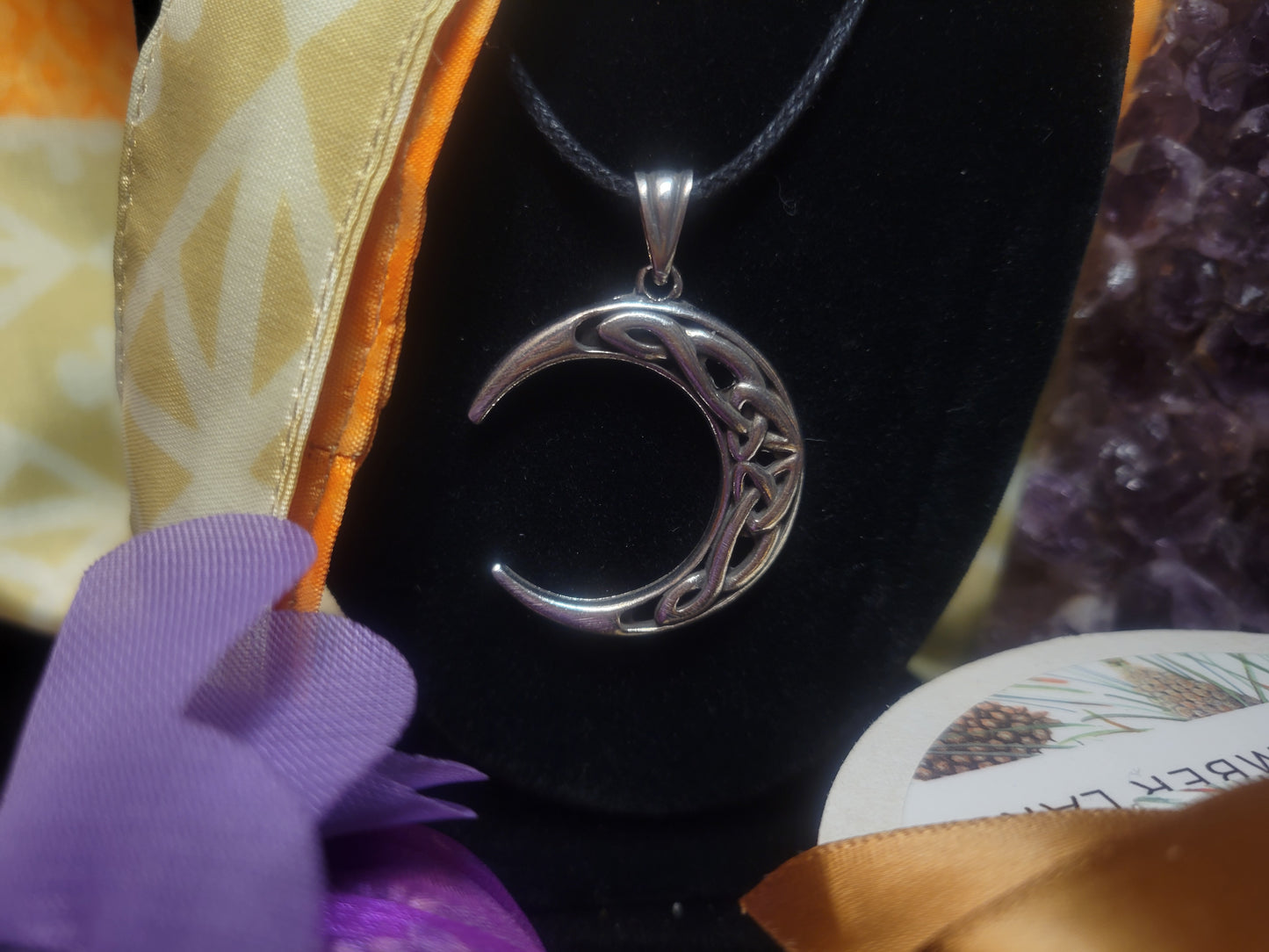 Celtic Pendant - Celtic Weave Moon