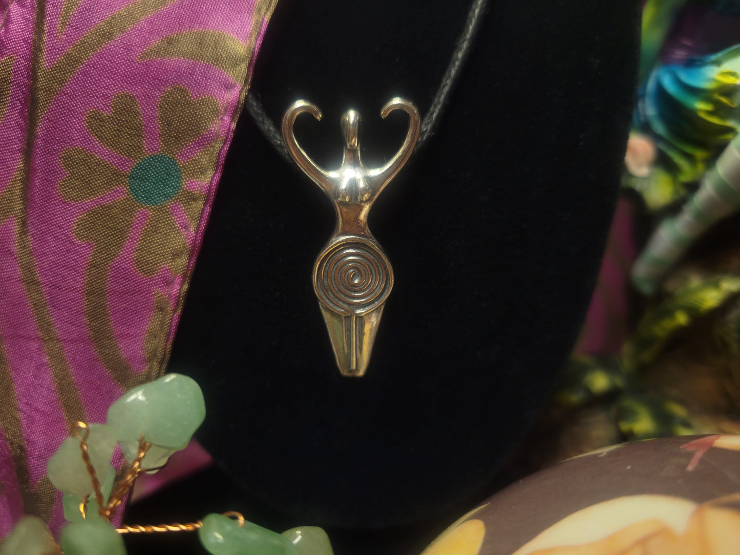 Earth Dreamer Goddess Spiral Pendant