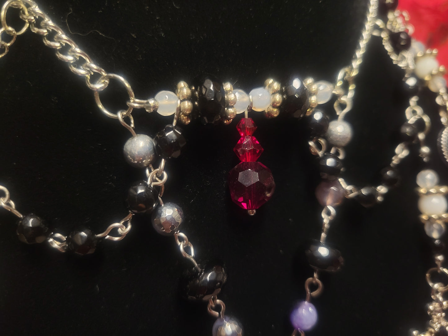 Black Gothic Tiered Necklace