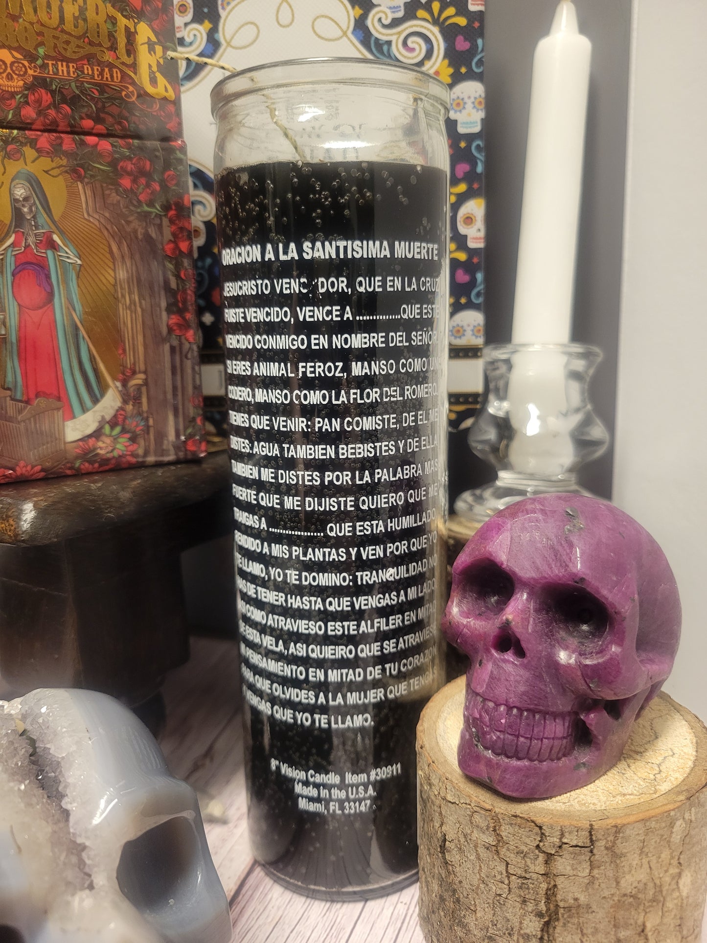 Santa Muerte (Black) 7 Day Candle
