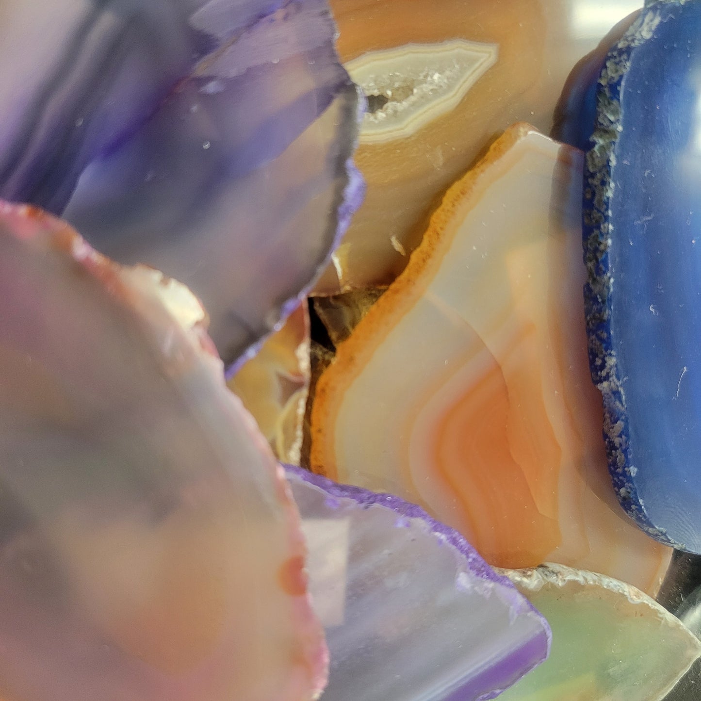Dyed Agate Slice, Assorted