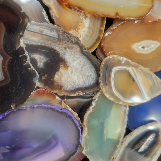 Dyed Agate Slice, Assorted