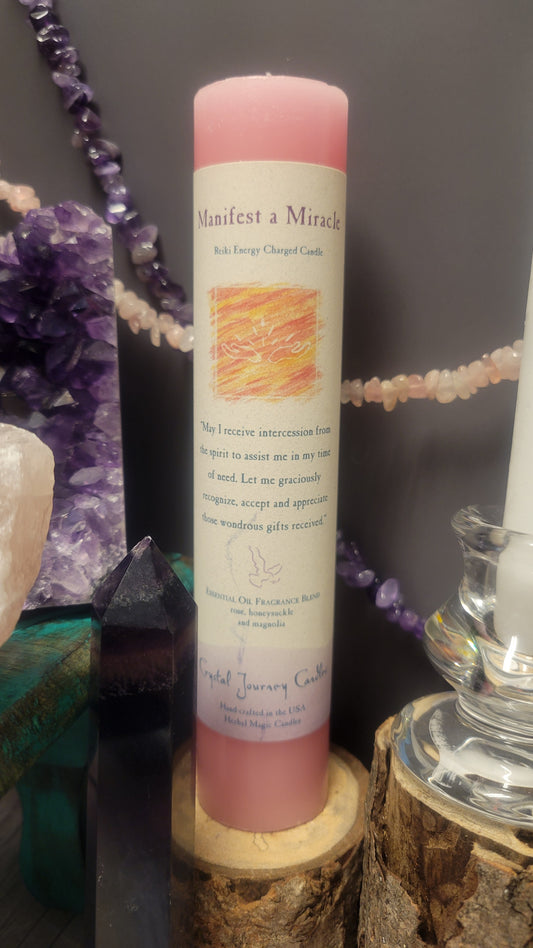 Manifest A Miracle Crystal Journey Pillar