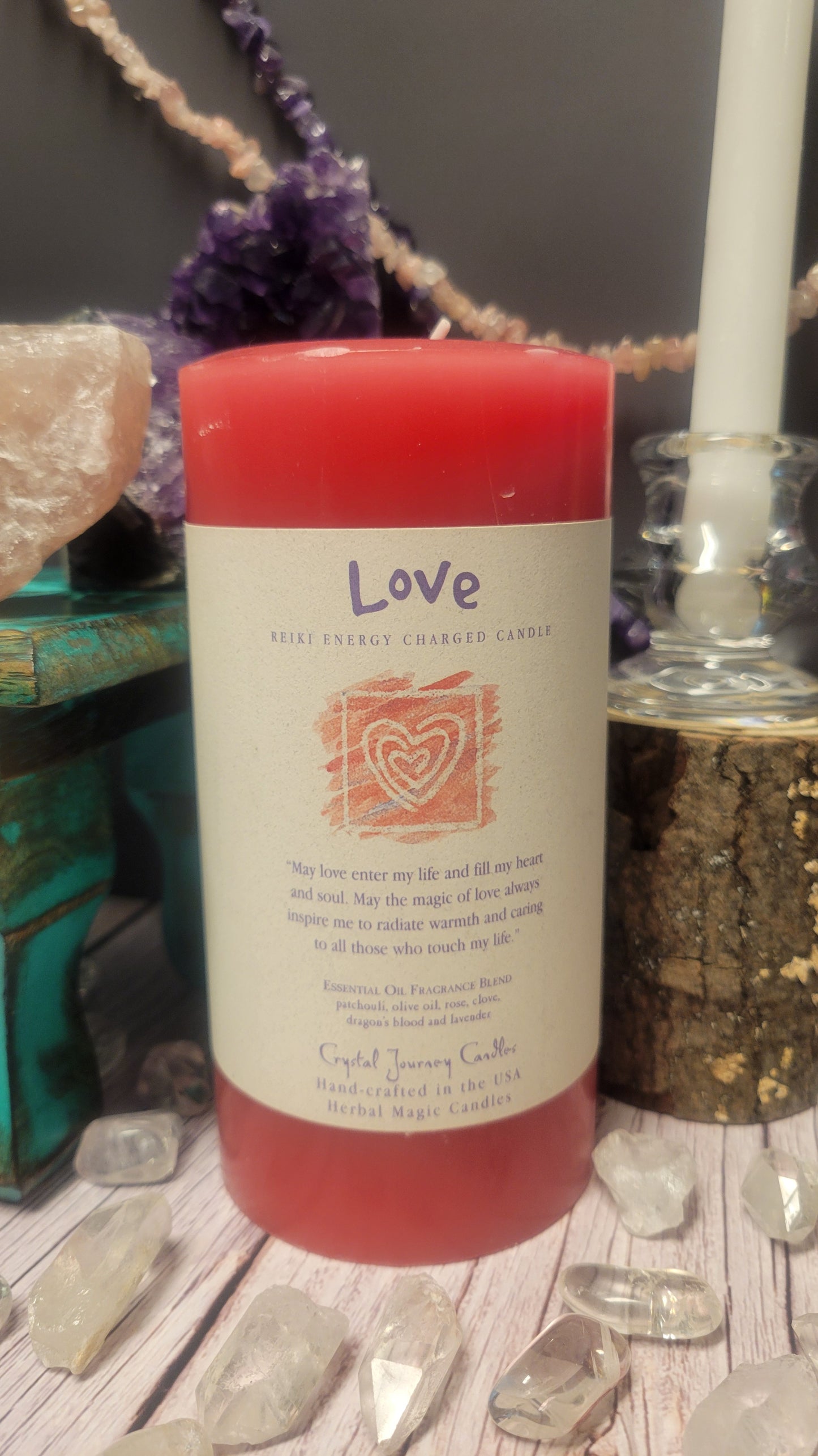 Love Crystal Journey Pillar 3x6