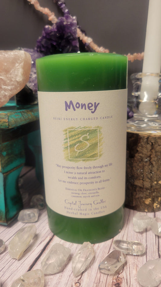 Money Crystal Journey Pillar 3x6