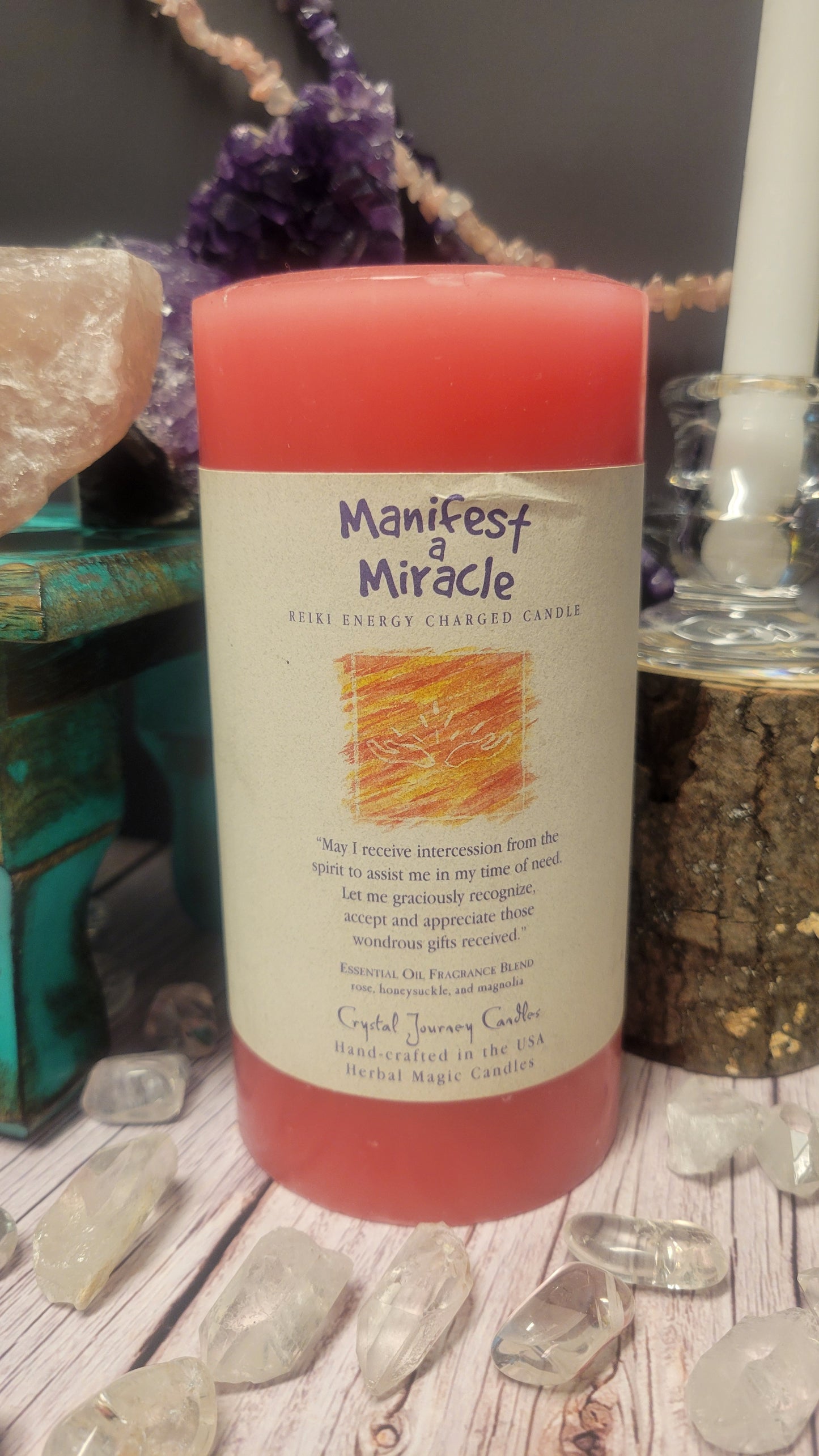 Manifest A Miracle Crystal Journey Pillar 3x6