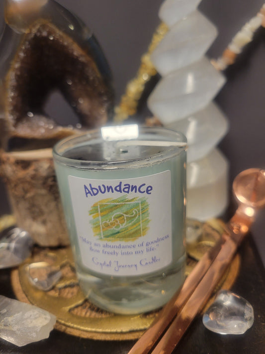 Abundance Crystal Journey Glass Votive