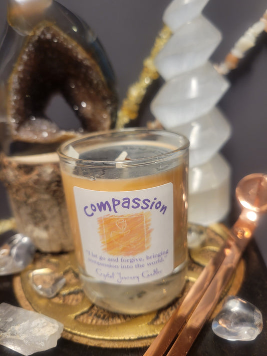 Compassion Crystal Journey Glass Votive