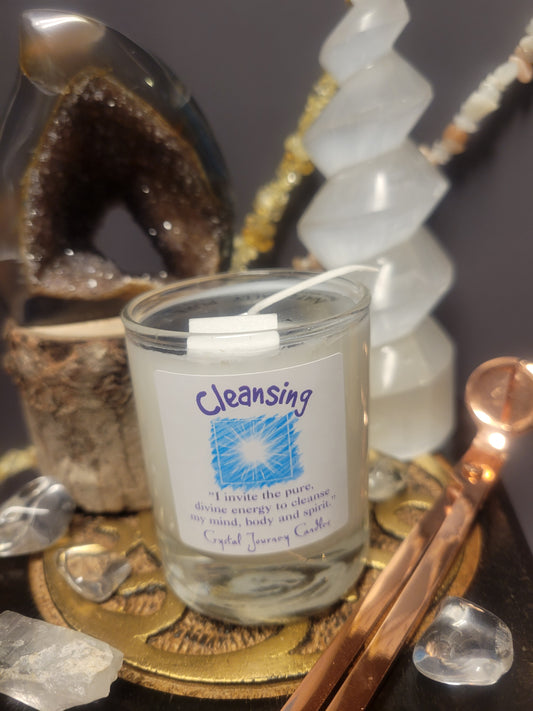 Cleansing Crystal Journey Glass Votive