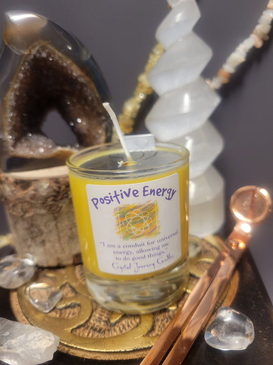 Positive Energy Crystal Journey Glass Votive