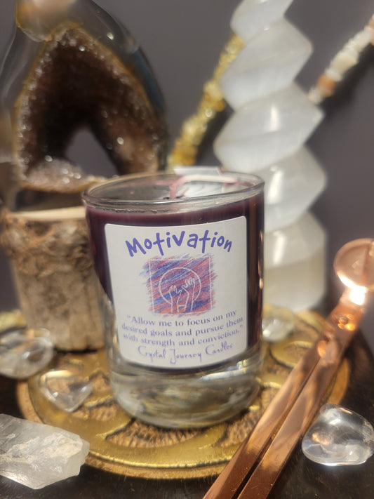 Motivation Crystal Journey Glass Votive