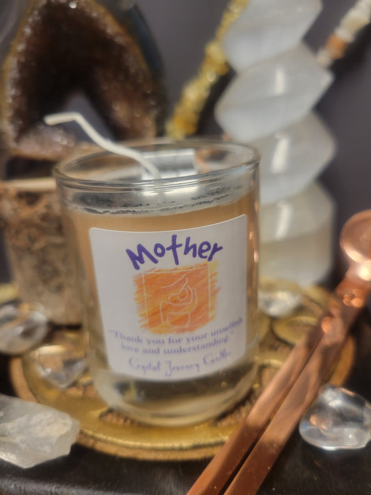 Mother Crystal Journey Glass Votive