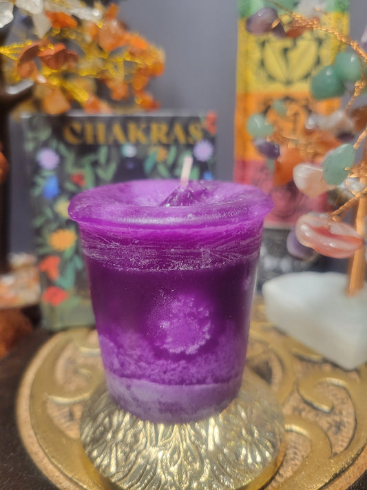 Crown Chakra Crystal Journey Votive