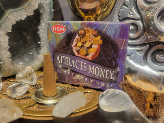 Attracts Money Incense Cones