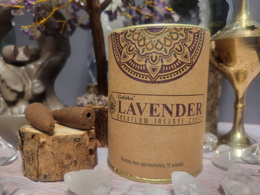 Lavender Backflow Goloka Incense Cones