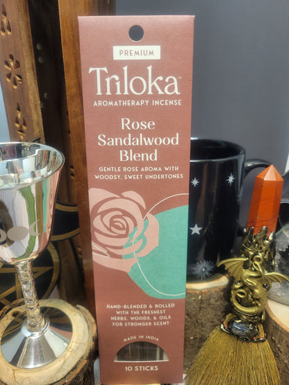 Rose Sandalwood Triloka Premium Incense