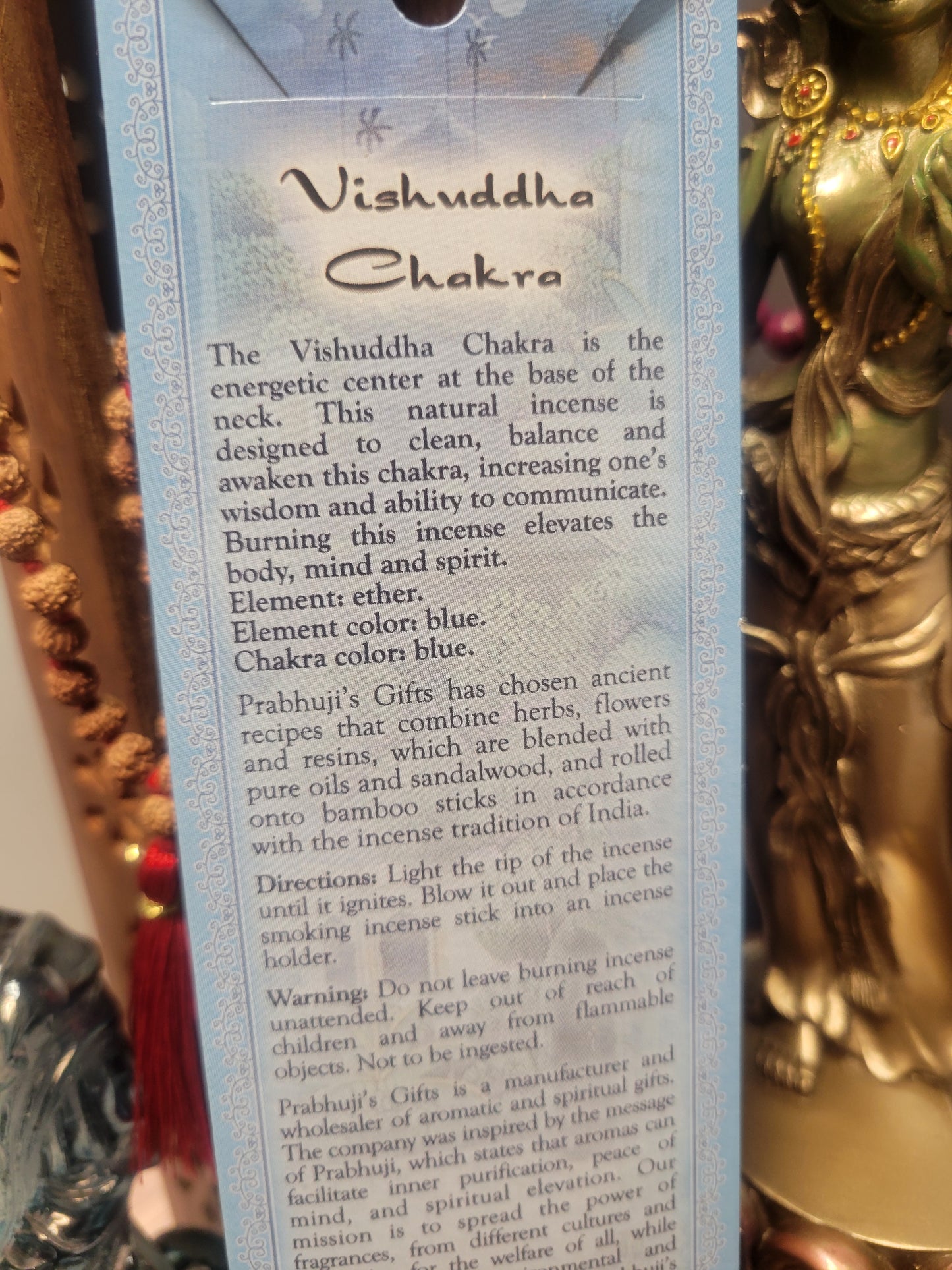 Vishuddha (Throat) - Communication & Wisdom Prabhuji's Gifts Incense