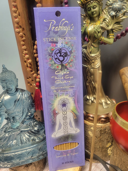 Ajna (Third Eye) - Concentration & Intuition Prabhuji's Gifts Incense