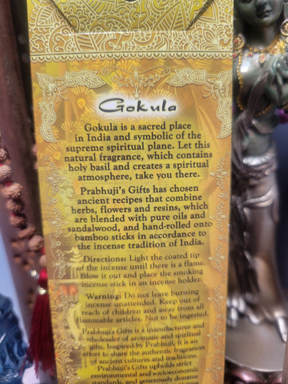 Gokula - Myrrh, Vanilla & Tulasi Stick Incense